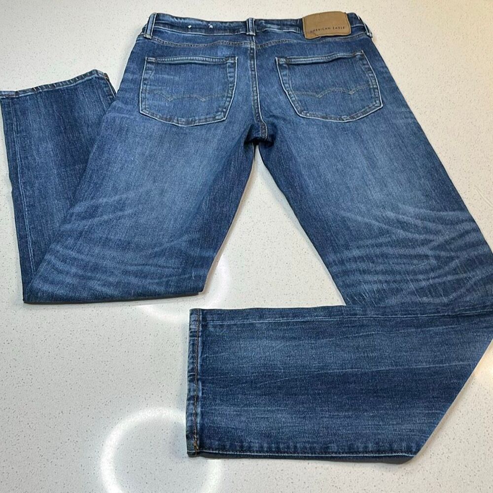 American Eagle Airflex+ Original Straight Dark Indigo Jeans Size 29x32